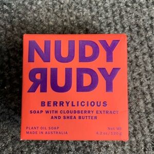 Nudy Rudy Berrylicious Bar Soap with Cloudberry Extract Shea Butter NEW
